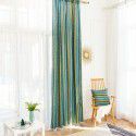 Cross-border Amazon curtains, finished Japanese art stripes, semi-shading, cotton and linen partition in the bedroom, kitchen coffee curtain