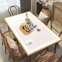 Simple style leather tablecloth waterproof, oil proof, wash free rectangular hot tea table mat PU leather tablecloth table mat 