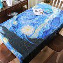 Foreign trade direct supply wholesale Van Gogh digital printing cotton linen tablecloth cloth table cloth tea table rectangular cover cloth 