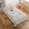 Lexuan Xiu cotton linen thickened tablecloth black and white simple ins wind cotton linen wholesale picnic party tablecloth cover 