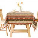 Ins Cross border New Moroccan Style Wool Ball Table Cloth Rectangular Desktop Set Decorative Table Cloth Tea Table Cover 