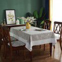 Cross border American retro pastoral tablecloth pad cotton linen restaurant tablecloth rectangular household tea table tablecloth wholesale 