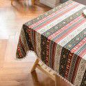 Ins Cross border New Moroccan Style Wool Ball Table Cloth Rectangular Desktop Set Decorative Table Cloth Tea Table Cover 