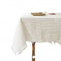 Japanese style quiet wind milk tea color tablecloth ins wind thickened cotton and linen cloth art advanced sense light luxury table square tablecloth 