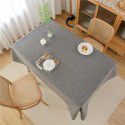 Simple tablecloth linen cotton thickened plain plain tea table cloth linen waterproof conference table rectangular tablecloth table 