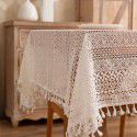 French ins style white lace tablecloth tea table mat rectangular table dessert tablecloth 