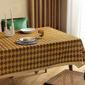 Nordic rhombic plaid tablecloth home decoration rectangular table round table tablecloth cloth tea table mat ins dust cover 