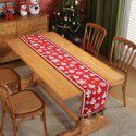 Cross border yarn dyed jacquard table flag Christmas red snowflake Christmas hat tassel table flag bed tail flag bucket cabinet TV cabinet cover 