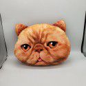 Customized cartoon short plush printing cathead pillow activity gift logo pillow 