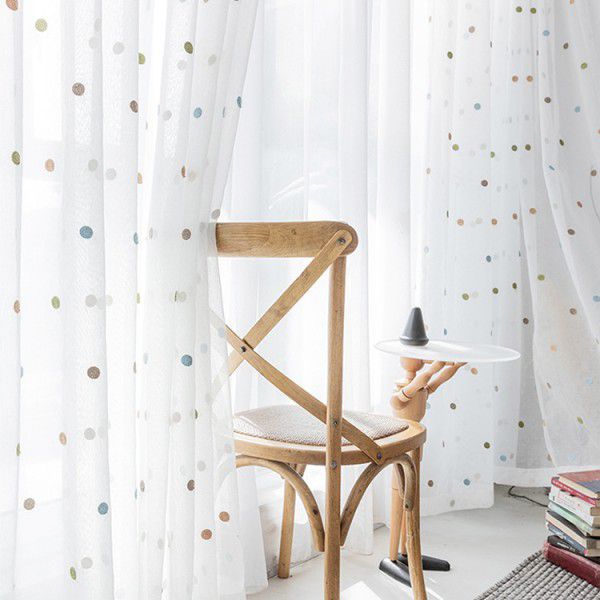 Fantasy circle embroidered window screen Children's room cartoon style window screen multi-color towel embroidered window screen labor cost is extra