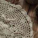 Round handmade crochet crochet tablecloth cloth hollowed out household living room tea table cloth dust-proof cover cloth retro decoration 