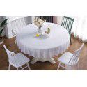 Factory direct sale diameter 210230cm big round tablecloth European style gilded PVC round table cloth water and oil proof tablecloth 