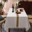 Cross border manufacturers' new tablecloths, dining tables, polyester imitation cotton, linen, jacquard cloth, table mats, tea table cloth, spot wholesale 