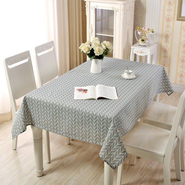 Spot tablecloth simple pastoral lattice household geometric rectangular tea table tablecloth table suitable for hotel restaurants 