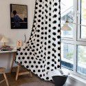 Cross border Amazon Nordic INS style simple and versatile black-and-white dot balcony window curtain