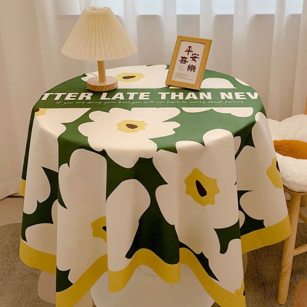 Nordic ins style table cloth, student dormitory, desk cloth, living room, table mat, tea table cloth, small and fresh 