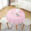 Factory direct sale diameter 210230cm big round tablecloth European style gilded PVC round table cloth water and oil proof tablecloth 