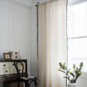 Imanqiyun curtain, solid color, semi blackout kitchen curtain, white simple partition curtain, floating window, transparent curtain, finished product