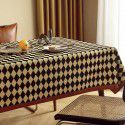 Nordic rhombic plaid tablecloth home decoration rectangular table round table tablecloth cloth tea table mat ins dust cover 