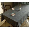 Coarse linen table cloth, tea table, Nordic style, solid color, round table cloth, Japanese cotton and linen conference table, rectangular household 