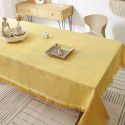 Japanese style quiet wind milk tea color tablecloth ins wind thickened cotton and linen cloth art advanced sense light luxury table square tablecloth 