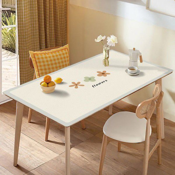 Simple ins leather table mat pvc table mat waterproof oil proof wash free household table cloth tea table mat table cloth wholesale 