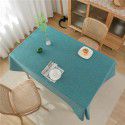 Simple tablecloth linen cotton thickened plain plain tea table cloth linen waterproof conference table rectangular tablecloth table 