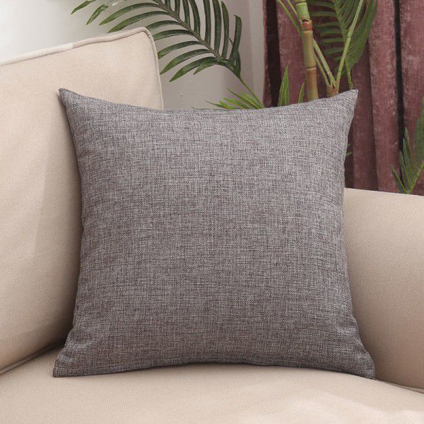 Linen style sofa pillow household 55 head back car waist pillow office cushion removable washing factory 