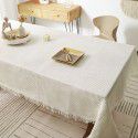 Japanese style quiet wind milk tea color tablecloth ins wind thickened cotton and linen cloth art advanced sense light luxury table square tablecloth 