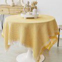 French tablecloth ins Japanese cotton linen white high-grade luxury tea table table table cloth bedside table cloth 