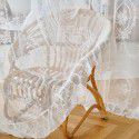 French garden lace gauze curtain rococo balcony bay window bedroom partition gauze curtain window gauze finished products wholesale