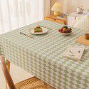 Table cloth waterproof, scald proof, oil proof, wash free pvc tea table mat rectangular light luxury table cloth 