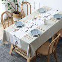 Table cloth waterproof, scald proof, oil proof, wash free pvc tea table mat rectangular light luxury table cloth 