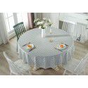 Factory direct sale diameter 210230cm big round tablecloth European style gilded PVC round table cloth water and oil proof tablecloth 