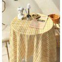 Korean vintage ins simple plaid tablecloth student desk cloth picnic cloth girl heart background cloth photo props 