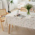 Small floral cotton and linen tassel lace cloth tablecloth Small fresh countryside photo background cloth Literature and art desk cloth 