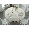 Factory direct sale diameter 210230cm big round tablecloth European style gilded PVC round table cloth water and oil proof tablecloth 