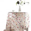 Imanqiyun tablecloth colorful embroidered flower cake photography background embroidered props cloth white tablecloth 