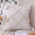 Home stay home decoration Ethnic style cushion headboard ins Moroccan lace tassel tufted pillow pillowcase 