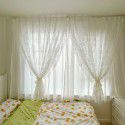 French garden lace gauze curtain rococo balcony bay window bedroom partition gauze curtain window gauze finished products wholesale