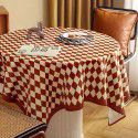 Nordic rhombic plaid tablecloth home decoration rectangular table round table tablecloth cloth tea table mat ins dust cover 