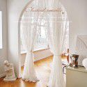 French garden lace gauze curtain rococo balcony bay window bedroom partition gauze curtain window gauze finished products wholesale