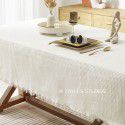 Japanese style quiet wind milk tea color tablecloth ins wind thickened cotton and linen cloth art advanced sense light luxury table square tablecloth 