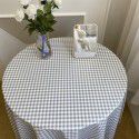 Ins The same Korean style fresh and plain plaid table cloth picnic mat vintage art tea table cloth photo prop cloth 