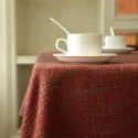 Coarse linen table cloth, tea table, Nordic style, solid color, round table cloth, Japanese cotton and linen conference table, rectangular household 