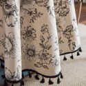 Yimanqiyun tablecloth rose printing tablecloth cotton and linen round cloth small round table INS style 