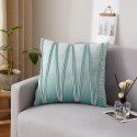 Dutch velvet pressure line solid color throw pillow with core sofa cushion at home, living room, back, waist pillow manufacturer wholesale 