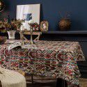 Yimanqiyun American Table Cloth Colorful Jacquard Table Cloth Double sided Pattern Thick Table Cloth Geometric Bohemian Style 