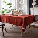 Yimanqiyun Solid INS Orange Christmas Day Table Cloth Plain Table Cloth Washed Cotton Household Rectangle 