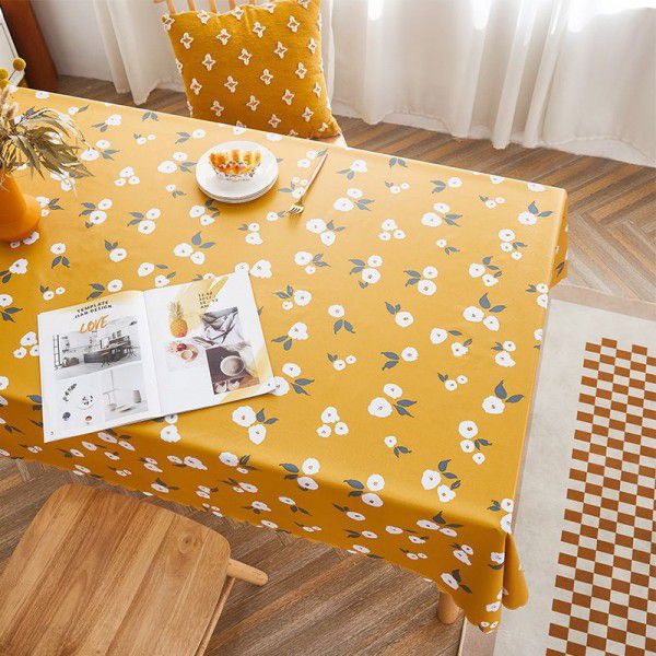 Rural farm PVC tablecloth waterproof oil proof wash free ins net red tabletop tablecloth tea table mat rectangle 